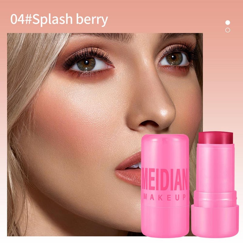 Lipstick, blush, dual-use blush stick, makeup contouring, natural nude makeup, vibrant and smooth blush